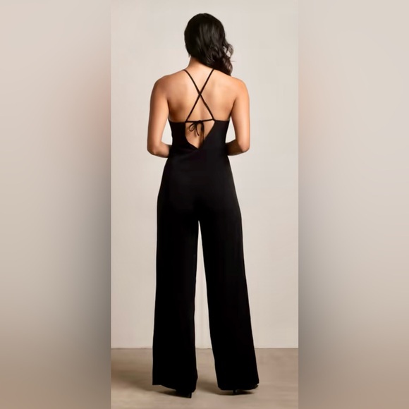 TOBI - MAROON LATE NIGHT CROSS BACK JUMPSUIT - SIZE XS - Picture 2 of 9